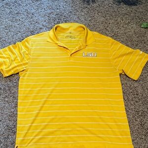 Nike Men's LSU Tigers Dri-FIT Striped Polo